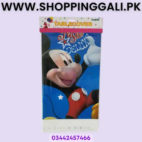 MICKEY MOUSE TABLE COVER - MICKEY MOUSE TABLECLOTH - MICKEY MOUSE THEME TABLE DECOR - MICKEY MOUSE BIRTHDAY PARTY
