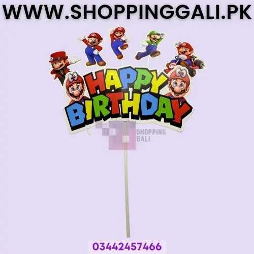 Super Mario Cake Toppers - Cake Toppers - Multicolors - Boys - Pack Of 6