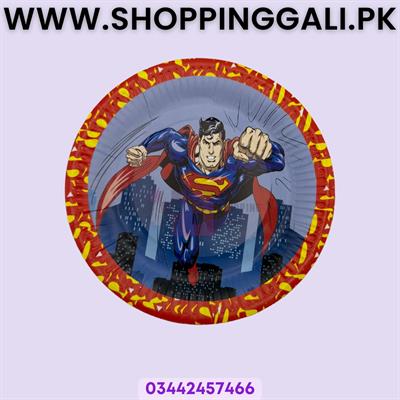 Superman Paper Plates - 7 Inch Paper Plates - Multicolor - Boys - Pack Of 10