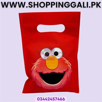 Sesame Streets Goody Bags - 8 x 6 Inch - Gift Bags - Sesame Streets Theme - Red - Unisex - Pack Of 10