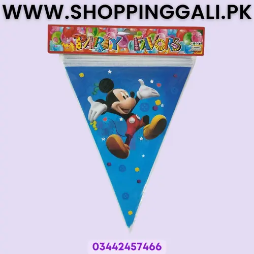 MICKEY MOUSE BUNTINGS - MICKEY MOUSE FLAGS BANNER - MICKEY MOUSE THEME - MICKEY MOUSE BIRTHDAY PARTY - BIRTHDAY PARTY DECORATIONS