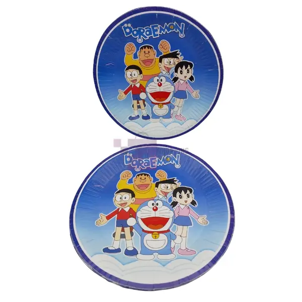 Doraemon Paper Plates - 9 inch - Blue - Unisex - Pack Of 10 paper plates