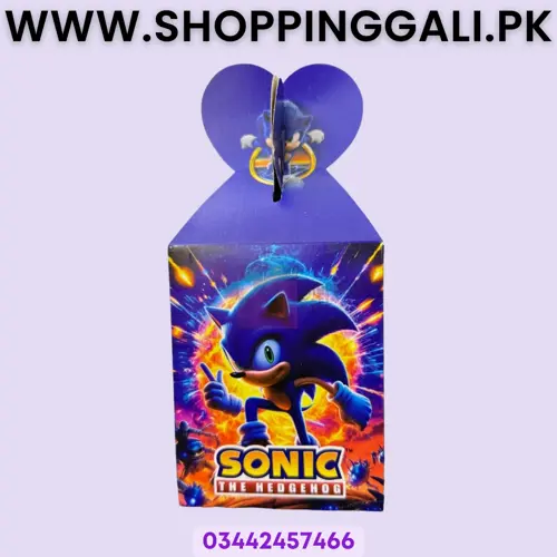 SUPER SONIC THEME GOODY BOXES IN DARK BLUE - PACK OF 10 GIFT BOX - SONIC GOODY BOX - SONIC GIFT BOX