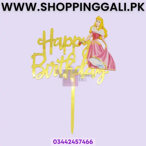 Sleeping Beauty Cake Topper - 5 Inch Size Cake Topper - Acrylic Cake Topper For Cake Decoration - Girls Theme