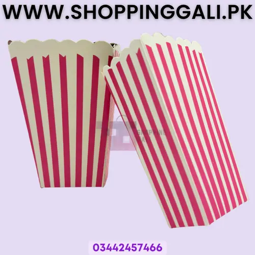 Popcorn Boxes - 5.5 inch x 3.5 inch - Popcorn Box - Pink - Girls - Pack Of 20