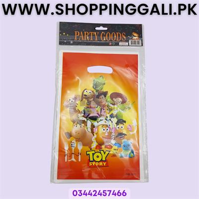 Toy Story Goody Bags - 10 x 6 Inch - Gift Bags - Toy Story Theme - Orange - Unisex - Pack Of 10