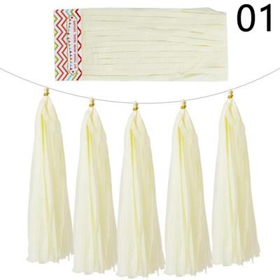 OFF WHITE COLOR DIY TASSELS SET FOR PARTY DECORATION ( PACK OF 4 TASSELS )