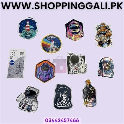 Space Explorer Stickers - Multicolor - Vinyl Decals - Unisex - Pack Of 11 Pcs