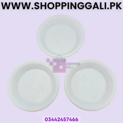 Diposable Plates - 7 Inch Plastic Plates - White - Unisex - Pack Of 9 White Plates