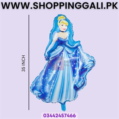 Large Cinderella Princess Foil Balloon - 35 Inch - Balloon Decoration Items - Pink - Girls - Pack Of 1