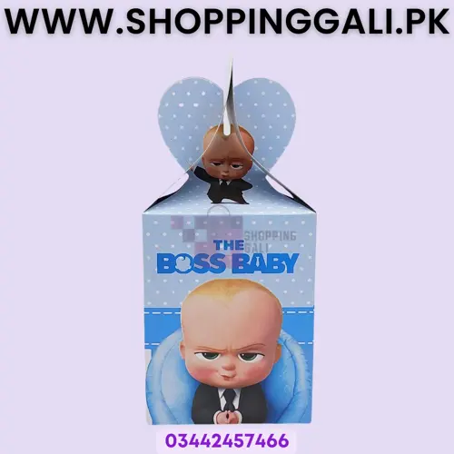 Boss Baby Goody Box - 7 x 4 Inch - Gift Box - Boss Baby Theme - Blue - Boys - Pack Of 10