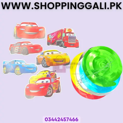 Cars Spiral Cutouts Streamers Set - Spirals - Multicolors - Boys - Pack Of 12