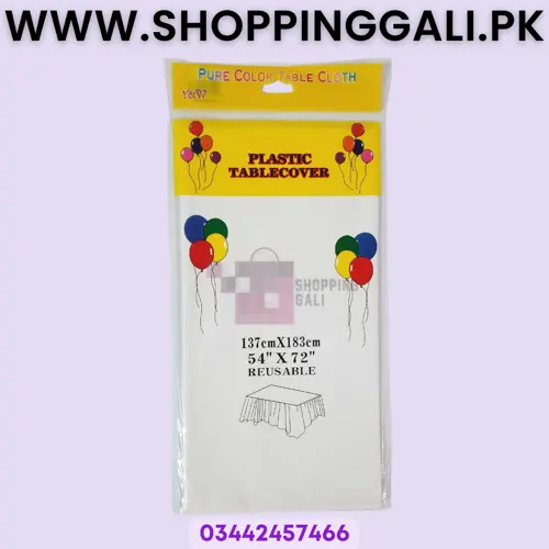WHITE COLOR TABLE COVER ( 54 INCH X 72 INCH )