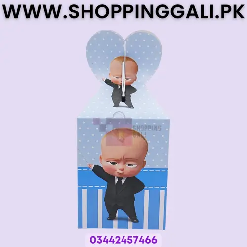 Boss Baby Goody Box - 7 x 4 Inch - Gift Box - Boss Baby Theme - Blue - Boys - Pack Of 10