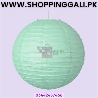 Mint Green Round Paper Lanterns - 12 Inch - Pack of 5