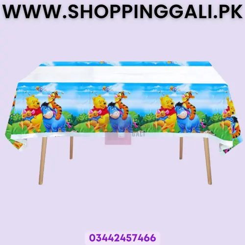 WINNIE THE POOH TABLE COVER FOR TABLE DECORATION ( 108 CM X 180 CM )