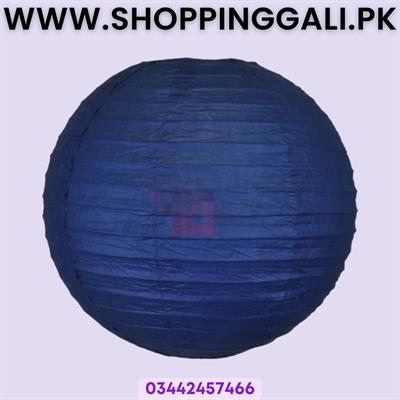 Blue Round Paper Lanterns - 12 Inch - Pack of 5