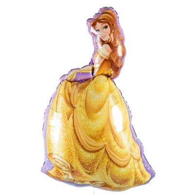 Large Belle Princess Foil Balloon - 35 Inch - Balloon Decoration Items - Pink - Girls - Pack Of 1