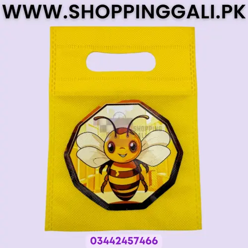 Honeybee Goody Bags - 8 x 6 Inch - Gift Bags - Honeybee Theme - Yellow - Unisex - Pack Of 10