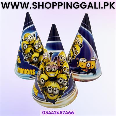 Minions Birthday Caps - Standard - Party Caps - Yellow - Boys - Minions Theme - Pack Of 10