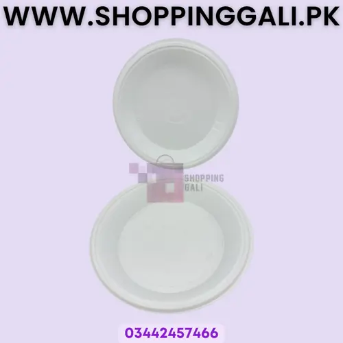 Diposable Plates - 7 Inch Plastic Plates - White - Unisex - Pack Of 9 White Plates