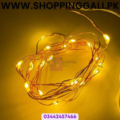 2 SHADES FAIRY LIGHT FOR ROOM DECORATION - WHITE COLOR FAIRY LIGHT - GOLDEN COLOR FAIRY LIGHT