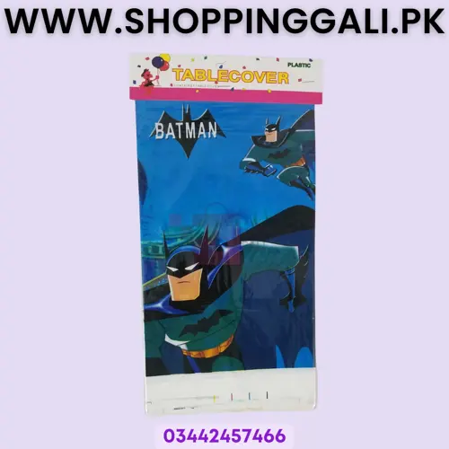 BATMAN THEME TABLE COVER - BATMAN TABLE COVER FOR TABLE DECORATION