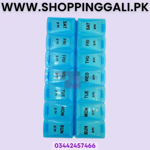 Medicine Box Pill Organizer - Blue - Pack Of 1