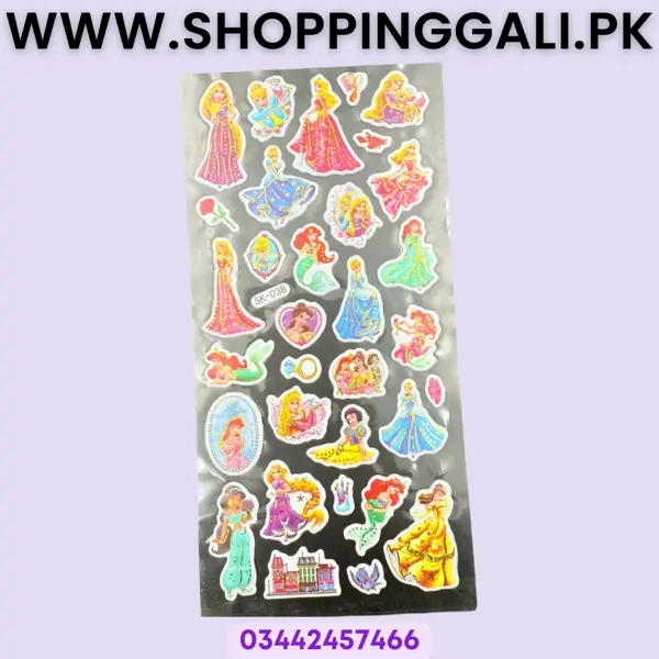 Princess Stickers - Stickers - Multicolors - Girls - Pack Of 1