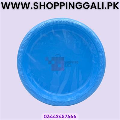 Plastic Plates - 7 Inch Disposable Plates - Light Blue - Unisex - Pack Of 10