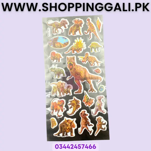 Dinosaur Stickers - Stickers - Multicolors - Unisex - Pack Of 1