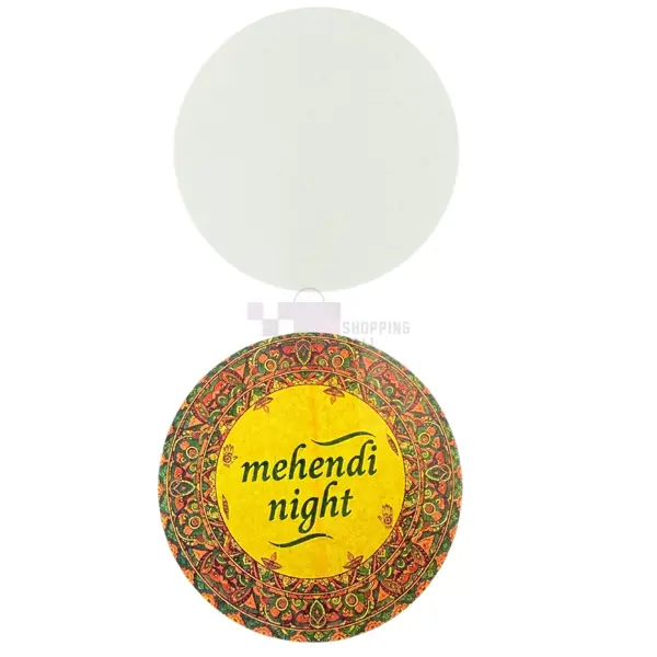  Mehndi Night Cutouts - 2.5 inch - Yellow - Unisex - Pack Of 12