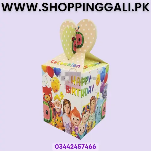 Cocomelon Goody Box - 7 x 4 Inch - Gift Box - Cocomelon Theme - Multicolor - Unisex - Pack Of 10