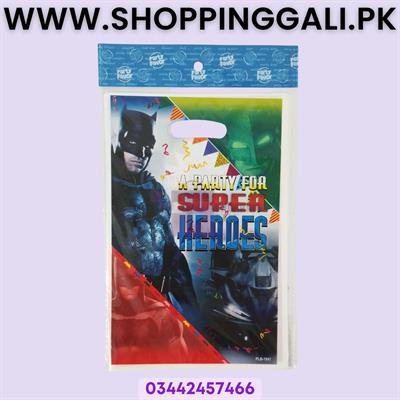 Batman Goody Bags - 10 x 6 Inch - Gift Bags - Batman Theme - Multicolors - Boys - Pack Of 10