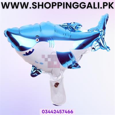 Shark Foil Balloon - 34 cm x 30 cm - Balloon Decoration Item - Blue - Unisex - Pack Of 1