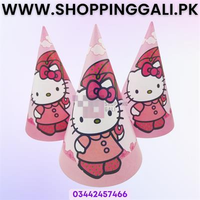 Hello Kitty Birthday Caps - Standard - Party Caps - Pink - Girls - Hello Kitty Theme - Pack Of 10