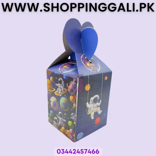 Space Goody Box - 7 Inch Height x 4 Inch Width - Gift Box - Space Theme - Blue - Unisex - Pack Of 10