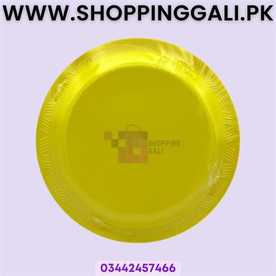 Plastic Plates - 7 Inch Disposable Plates - Yellow - Unisex - Pack Of 10
