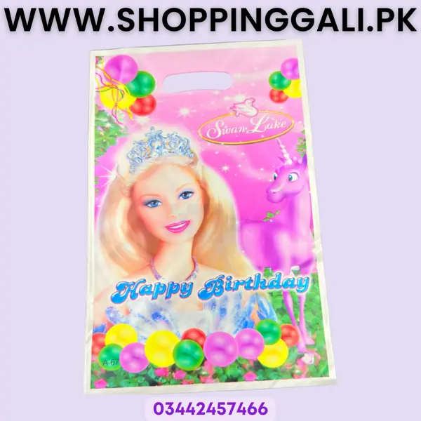 Barbie Goody Bags - 10 x 6 Inch - Gift Bags - Barbie Theme - Multicolours - Girls - Pack Of 10