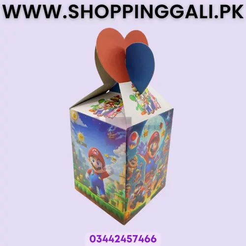 Super Mario Goody Box - 7 Inch Height x 4 Inch Width - Gift Box - Super Mario Theme - Multicolors - Unisex - Pack Of 10