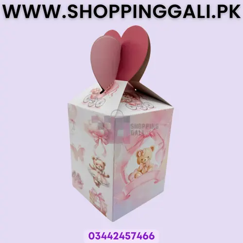Baby Girl Goody Box - 7 Inch Height x 4 Inch Width - Gift Box - Girls Theme - Pink - Girls - Pack Of 10