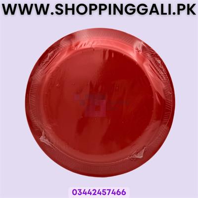 Plastic Plates - 7 Inch Disposable Plates - Red - Unisex - Pack Of 10