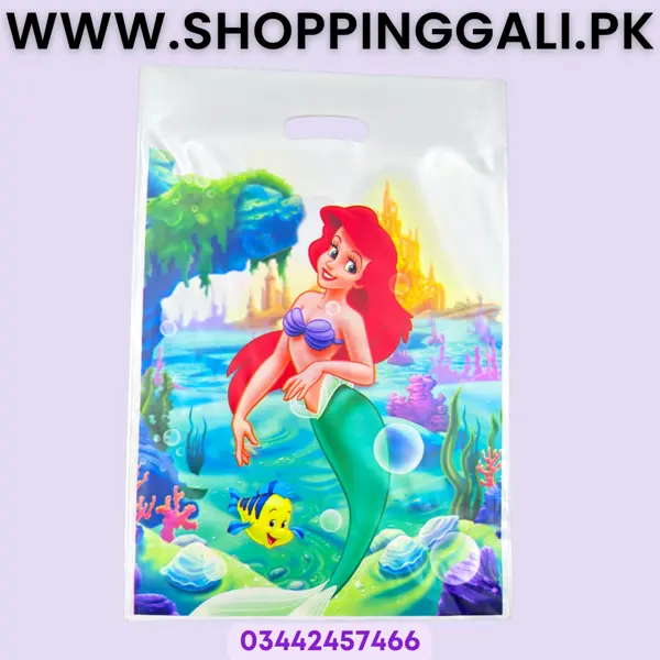 Mermaid Goody Bags - 12.7 Inch x 8.7 Inch - Goody Bags - Multicolor - Girls - Pack Of 10