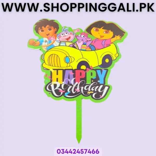 Dora Cake Topper - Multicolor - Girls - Pack Of 1