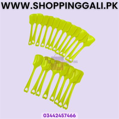 Mini Dessert Spoons - 4 Inch - Plastic Spoons - Yellow - Unisex - Pack Of 20
