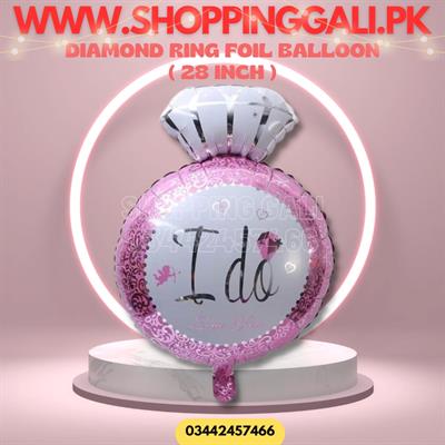 DIAMOND RING FOIL BALLOON IN PINK COLOR - WEDDING PARTY FOIL BALLOON - QABOOL HAI FOIL BALLOON