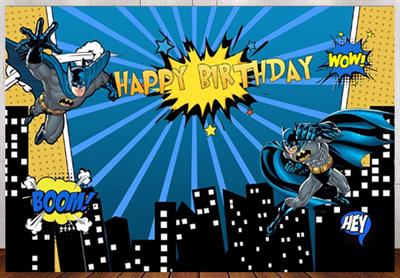 BATMAN BIRTHDAY PARTY BANNER ( 36 INCHES X 24 INCHES )