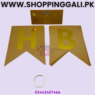 COFFEE COLOR 13-CARD HAPPY BIRTHDAY BANNER WITH RIBBON