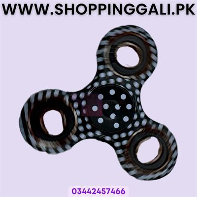 BLACK POLKA DOT FIDGET SPINNER
