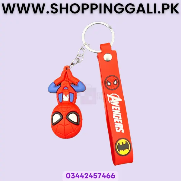 Spiderman Keychain - Red - Boys - Pack Of 1